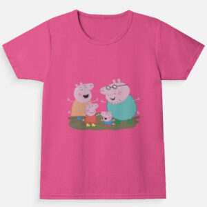 Peppa Family Girl's Crew Neck T-Shirt