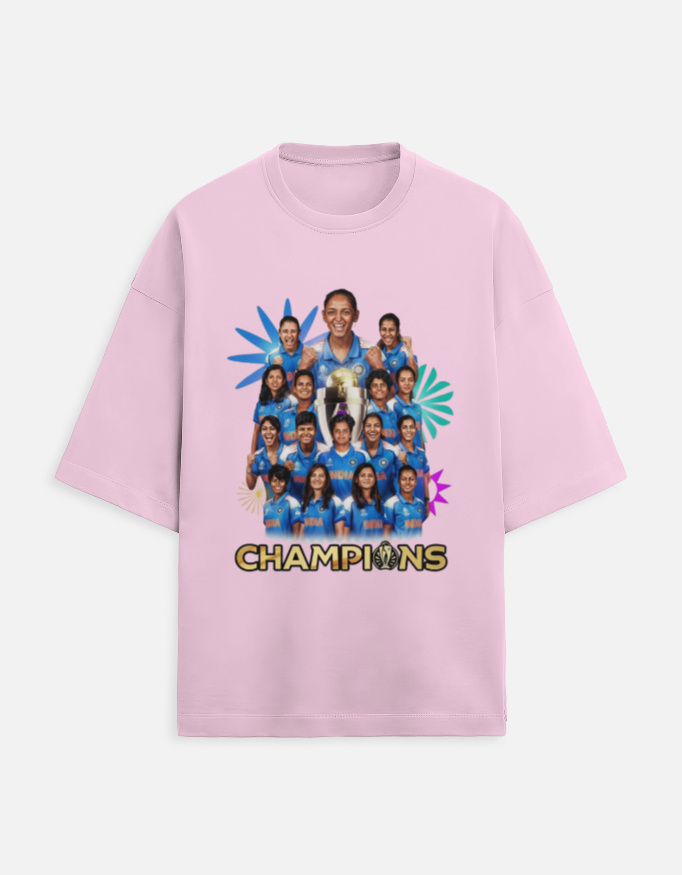 Cricket World Cup Team India - Unisex Terry Oversized Tee Cricket World Cup Team India - Unisex Terry Oversized Tee